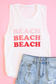 Beach White Graphic Tank