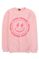 Bring Good Energy Pink Corded Graphic Sweatshirt